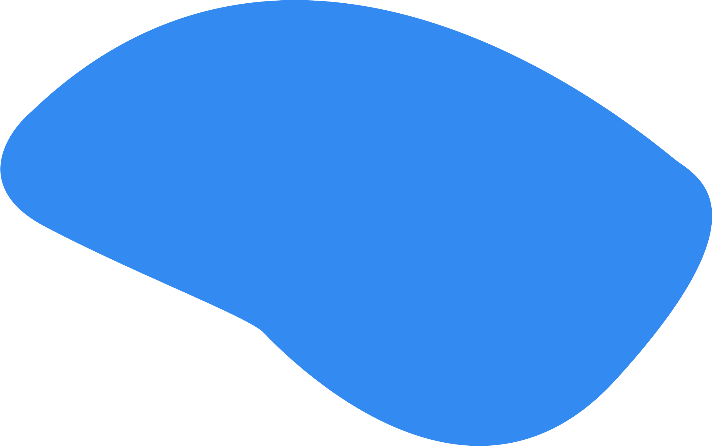 A blue object.