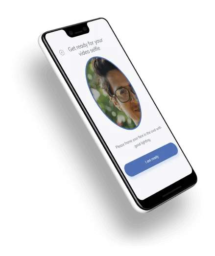 A cell phone with a picture of a man's face on it.
