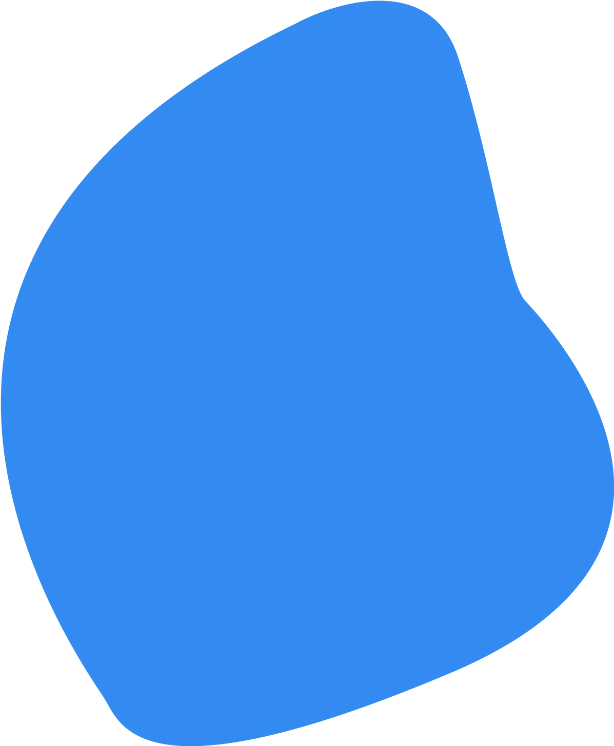 A blue object.