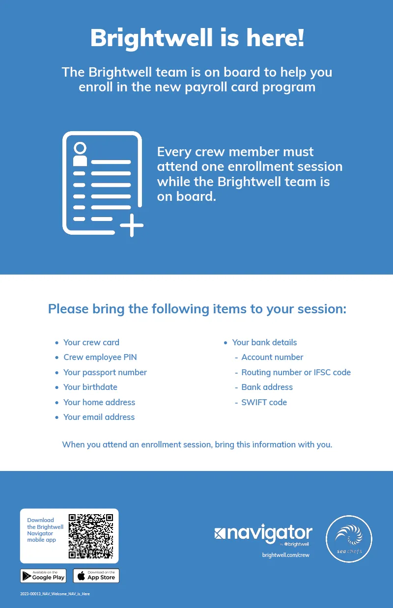 A blue and white flyer with information about the event.