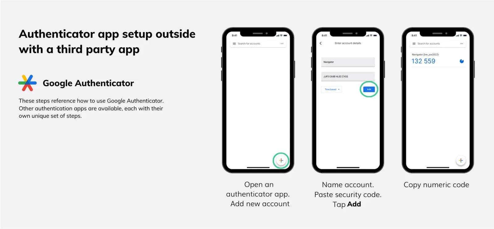 Three iphones showing the different features of the app.