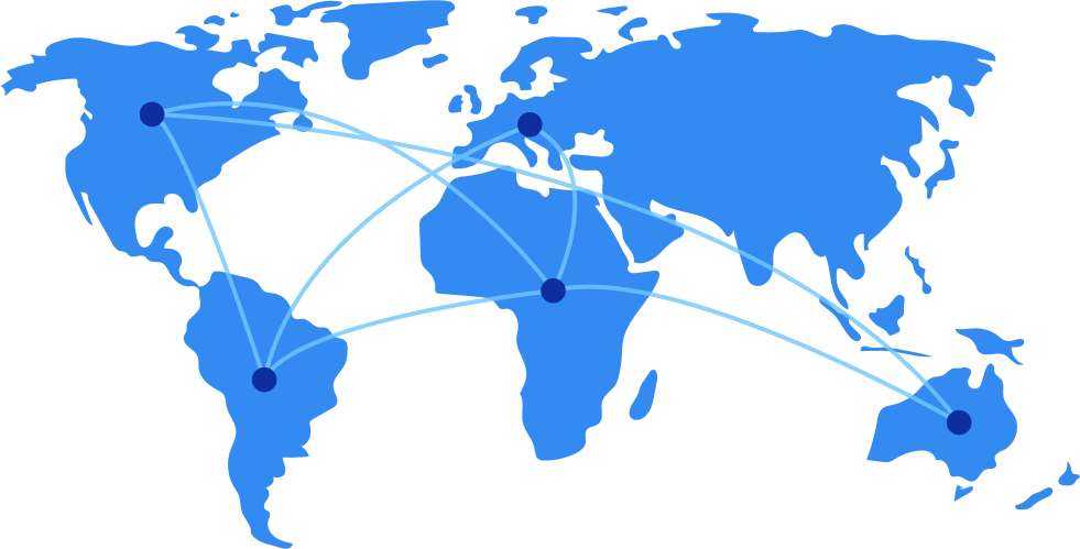 a map showing transfers across the globe