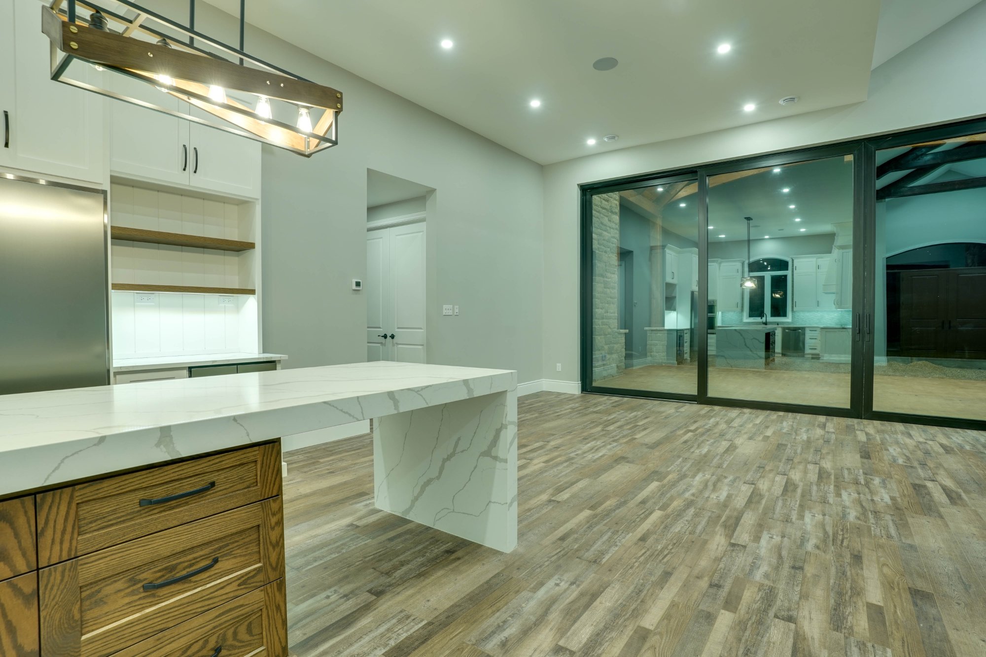 Veracious Developments completed exterior elevation with concrete driveway