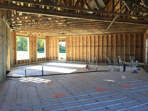 New home construction framing stage showing quality build craftsmanship