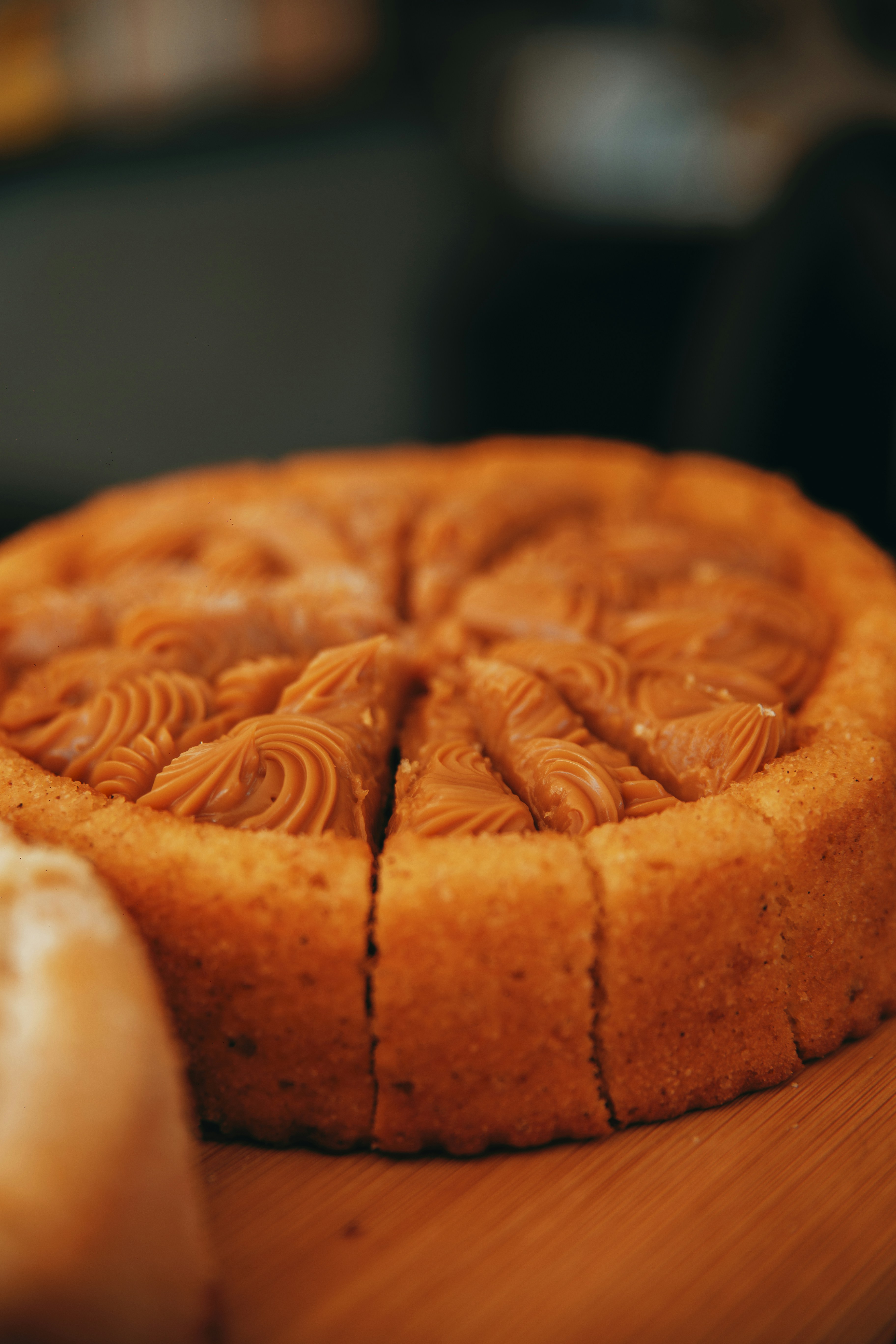 Close up of a matcha latte