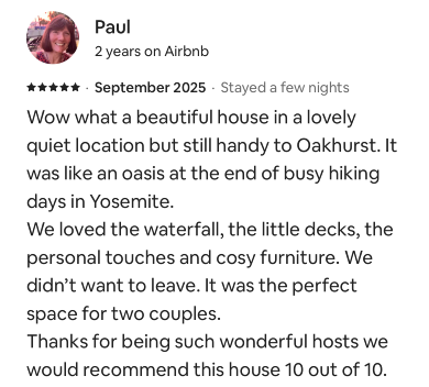 AirBnB Guest Testimonial Paul