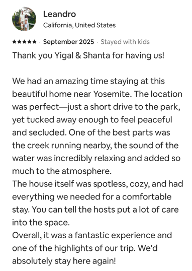 AirBnB Guest Testimonial Leandro