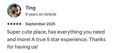 AirBnB Guest Testimonial Ting
