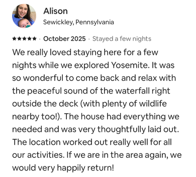 AirBnB Guest Testimonial Alison