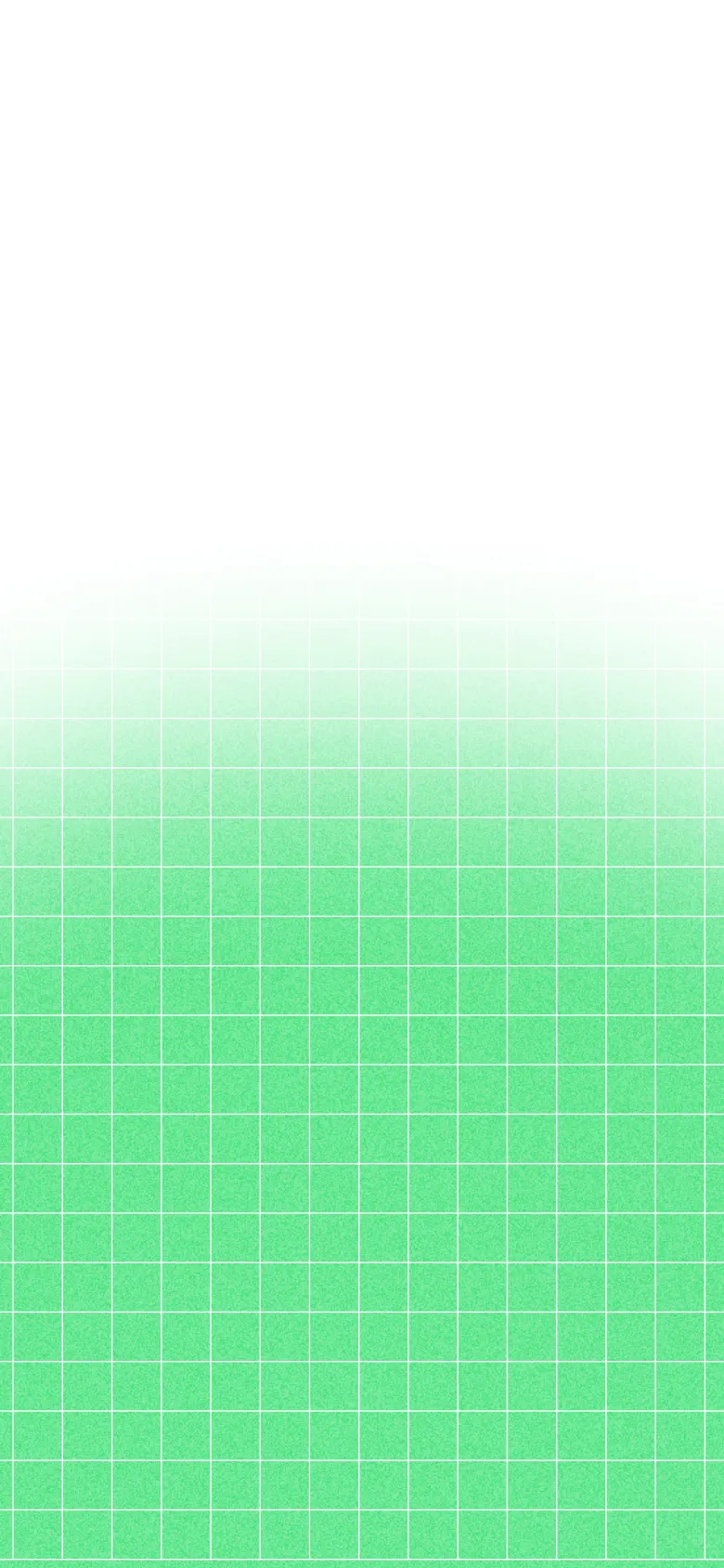 Green grid pattern fading to white background, resembling a gradient mesh.