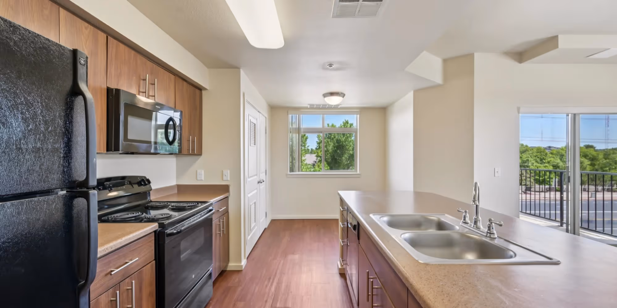 Kitchen with window view
