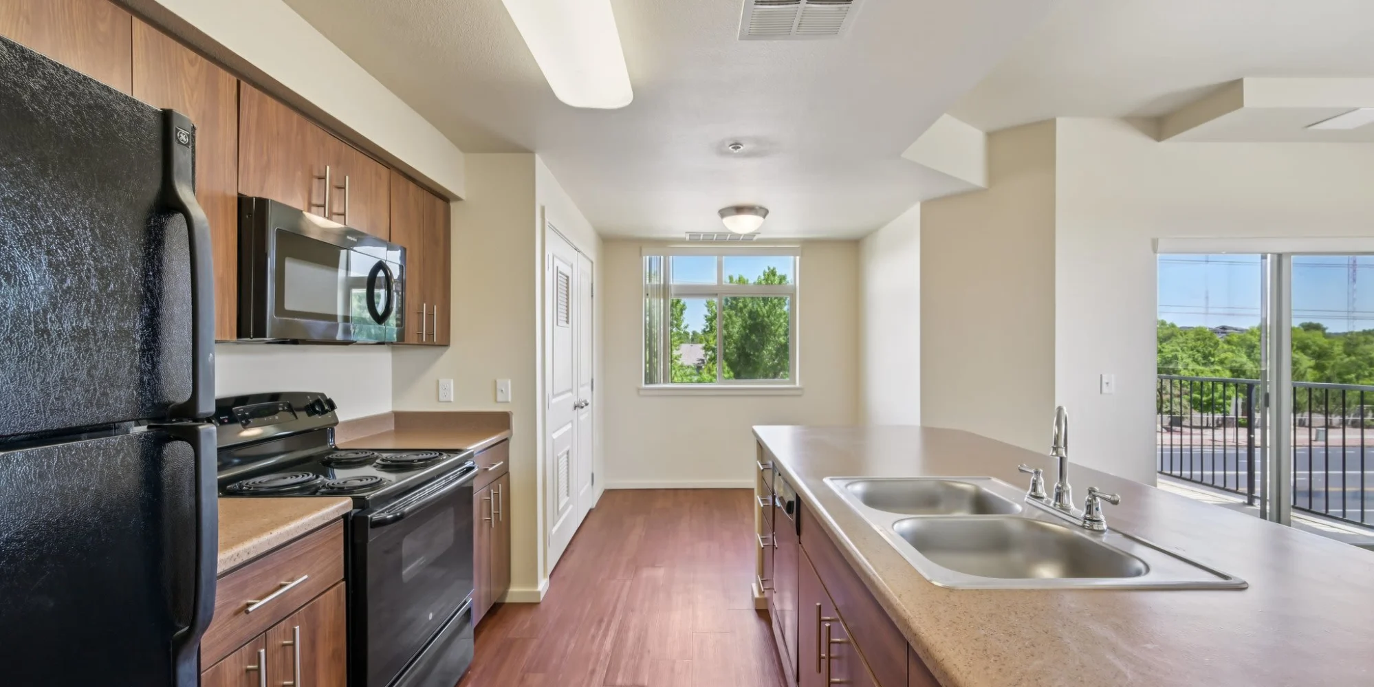 Kitchen with window view