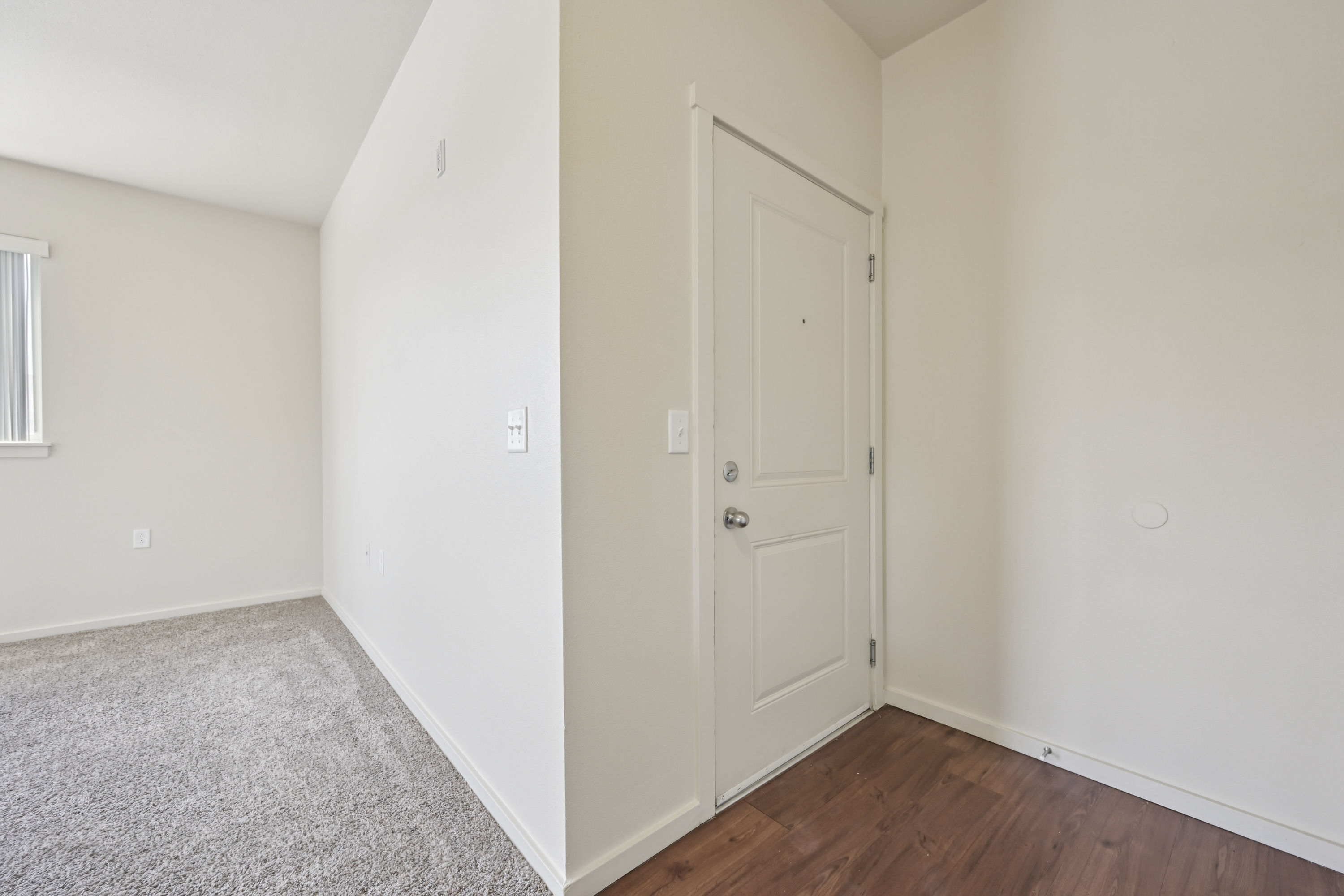 Entryway inside a two-bedroom apartment at Copper Creek Apartments