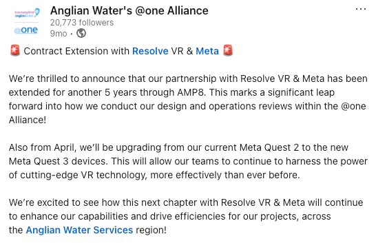 Anglian Water @one alliance five-year partnership with Resolve