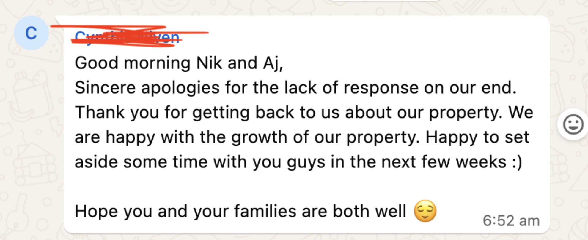 Client message