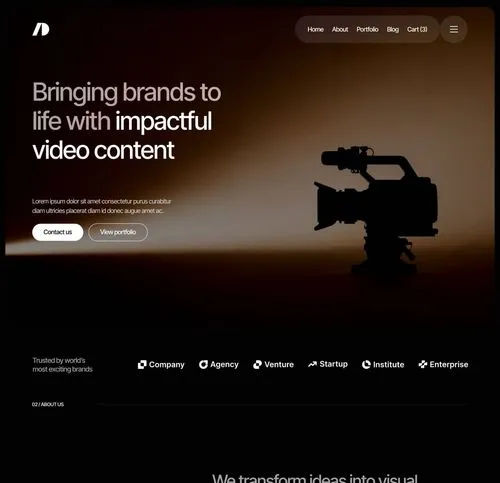 Cinemaflow - Home V1 Page - Ultimate Video Agency Webflow Template