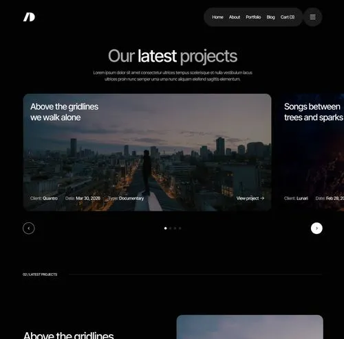 Cinemaflow - Portfolio V3 Page - Ultimate Video Agency Webflow Template