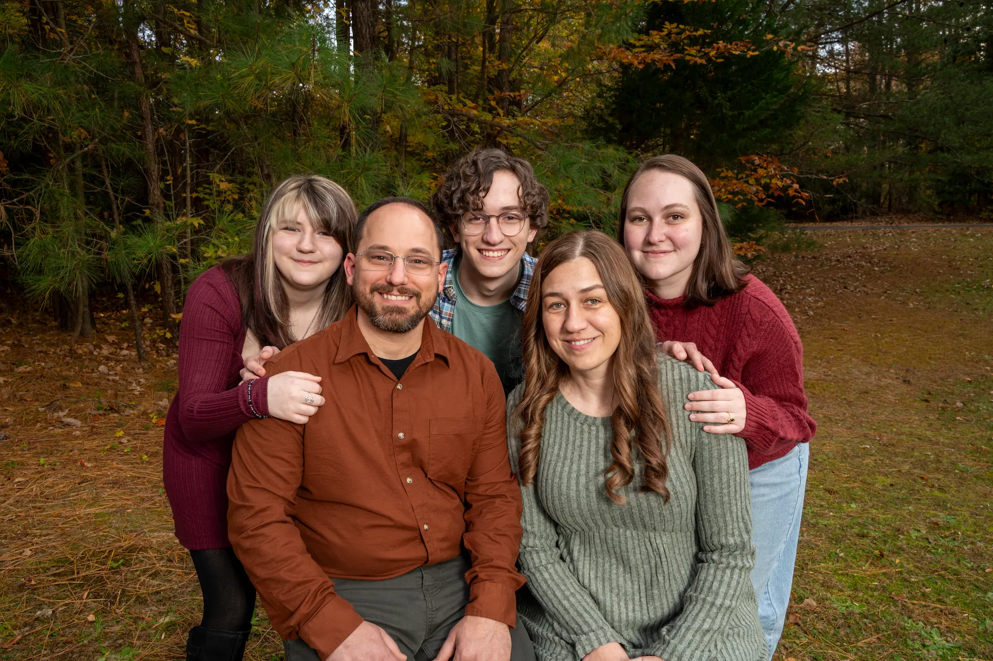a photo of the healthcare provider with her family
