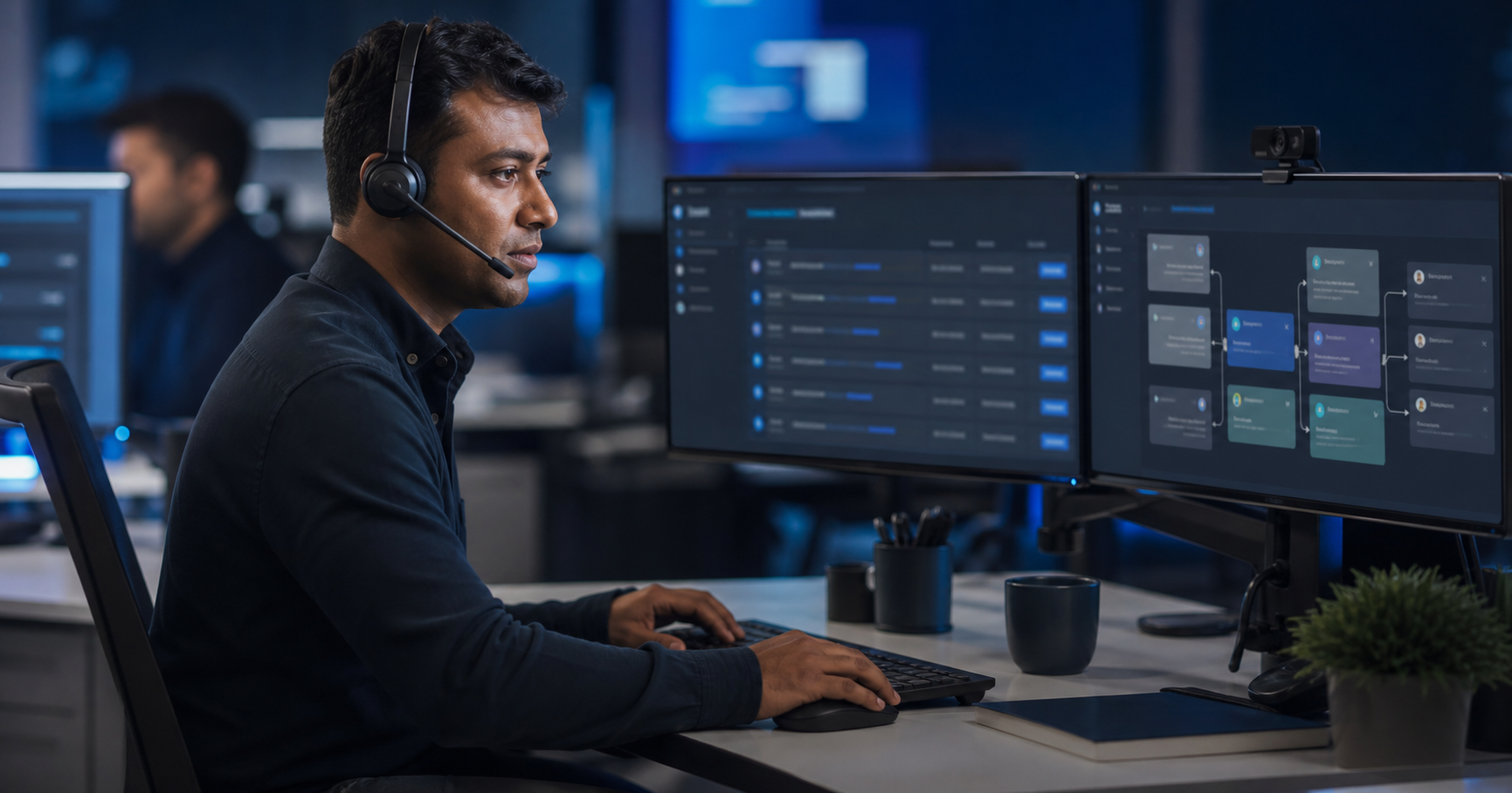 IT service desk analyst managing user requests and support tickets
