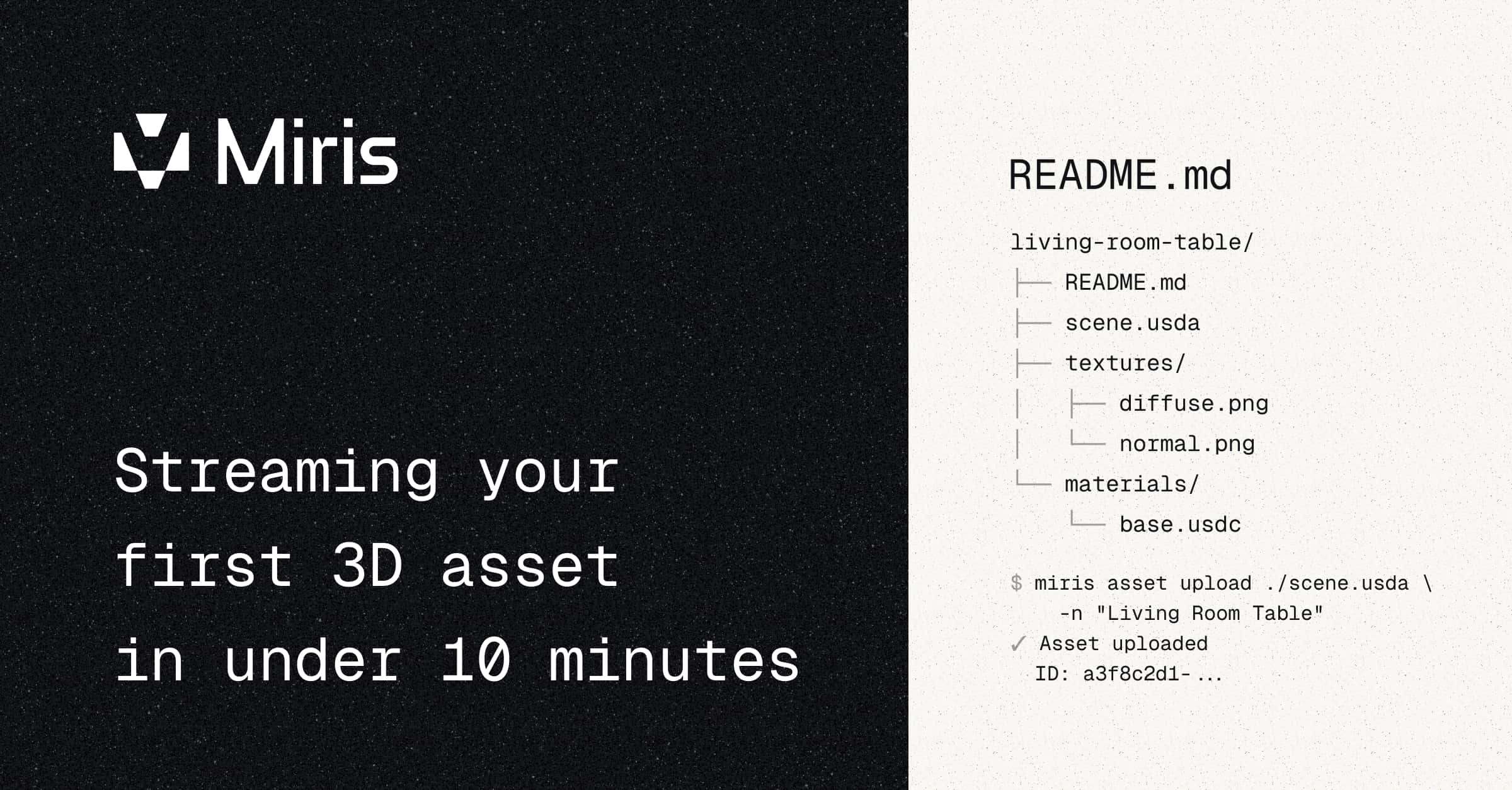 Streaming your first 3D asset in under 10 minutes