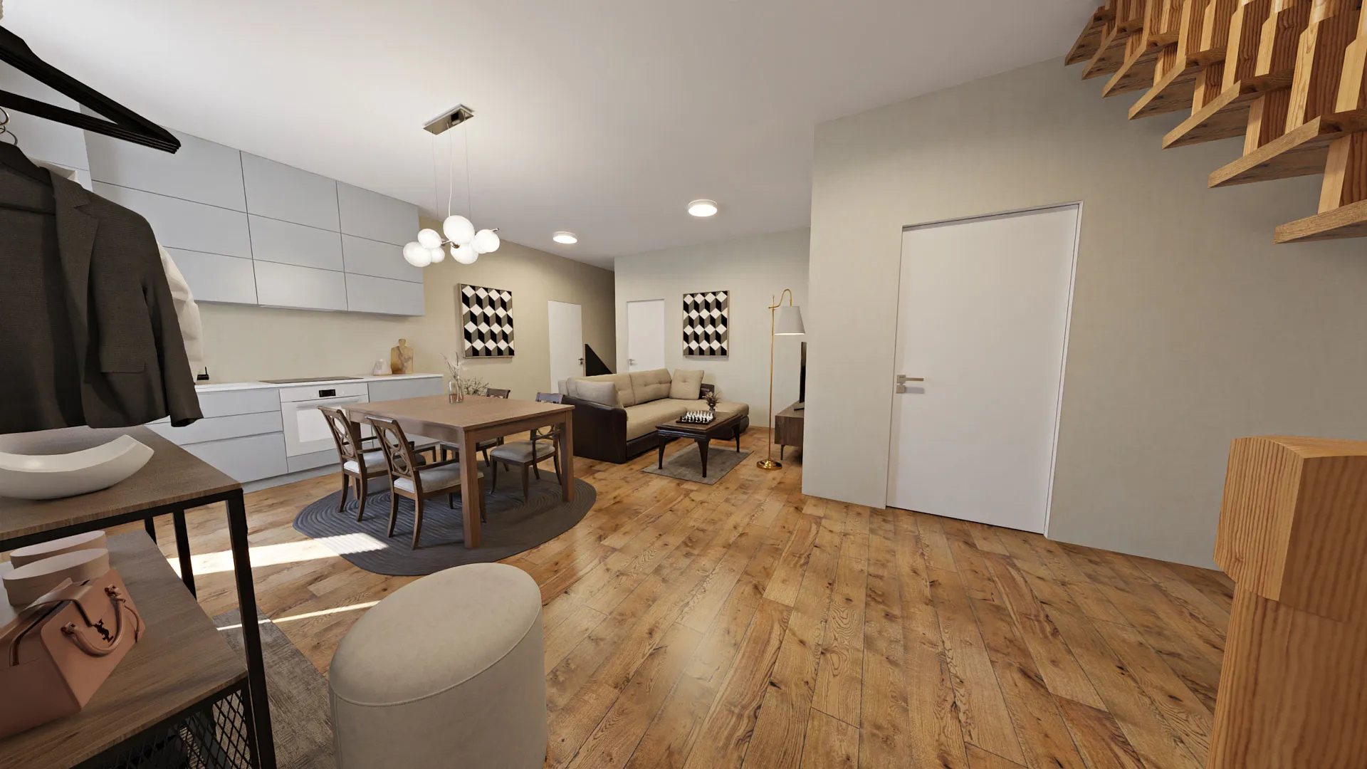 Wohnzimmer Alpenrösli Rendering