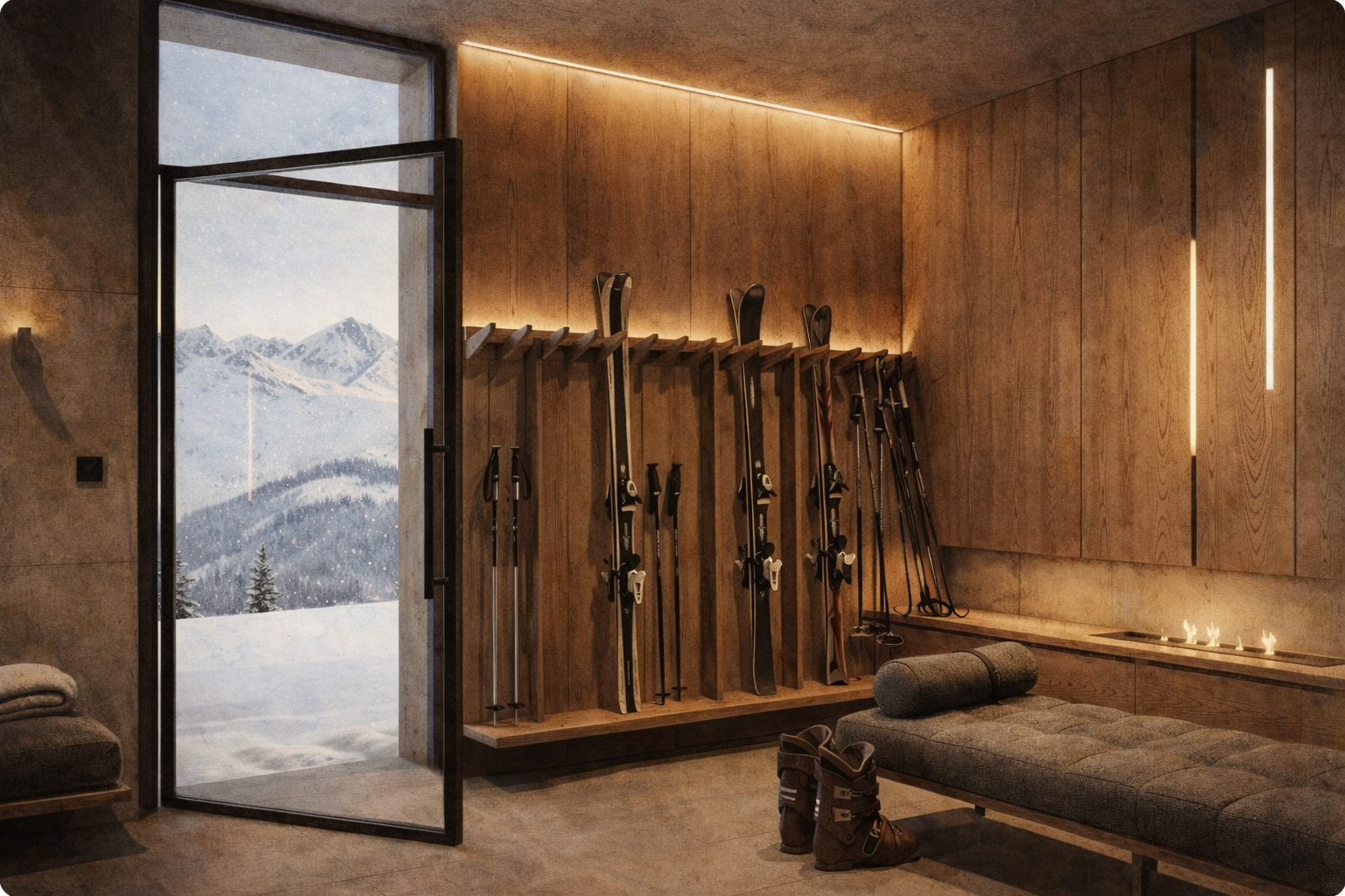 Wohnzimmer Alpenrösli Rendering