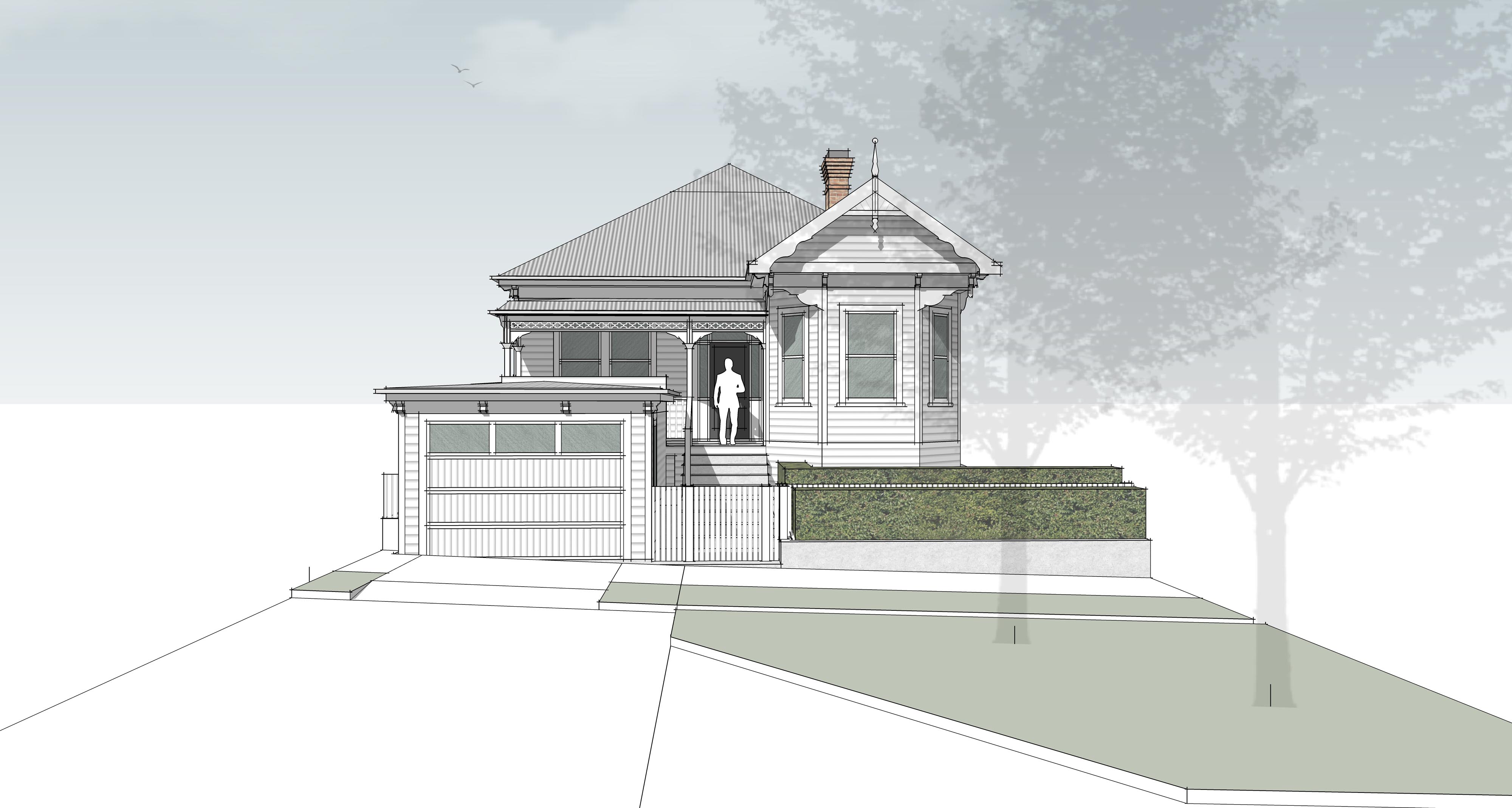 Render of Albany St House - front