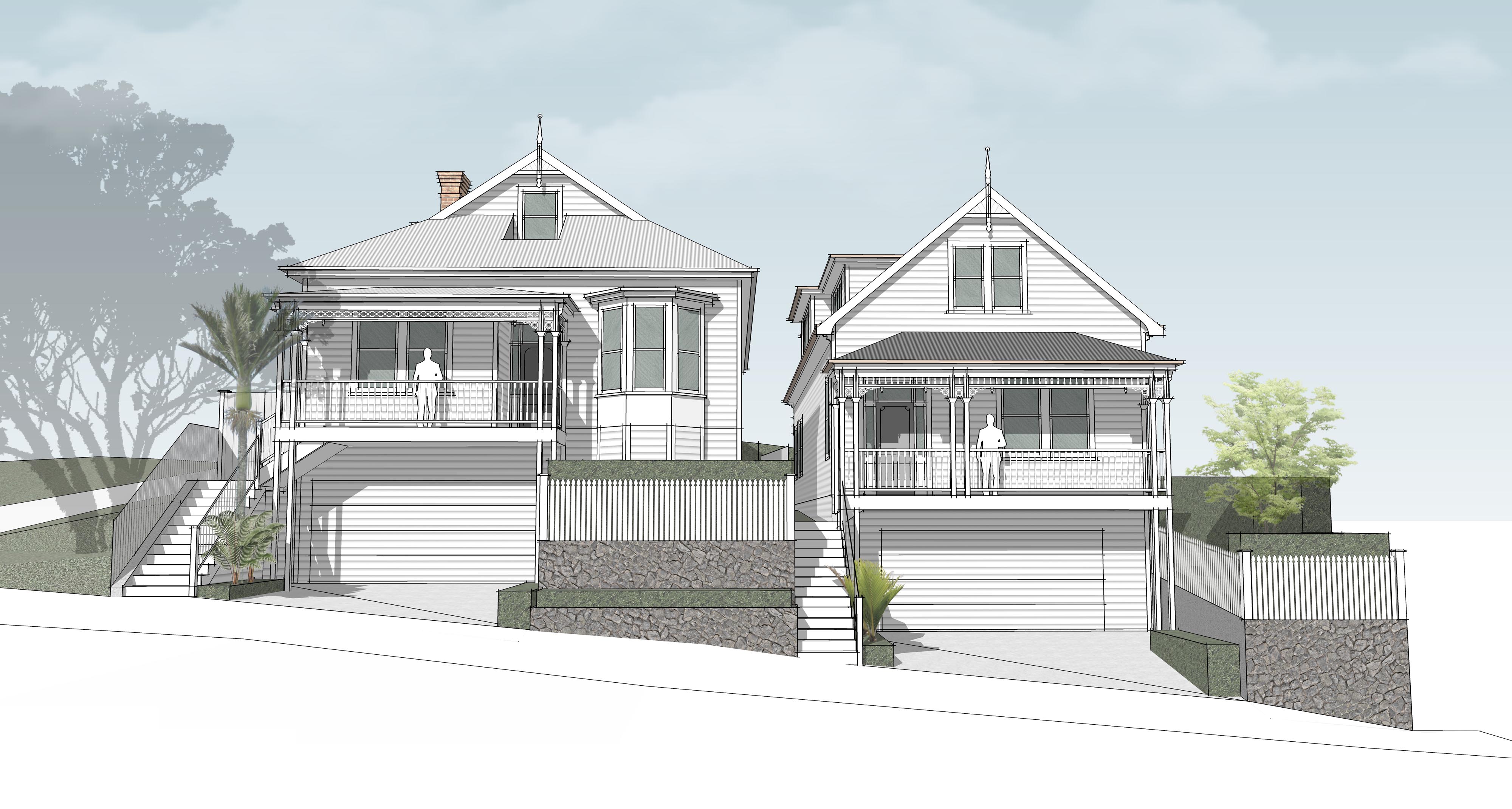 Render of Clarence St House - front
