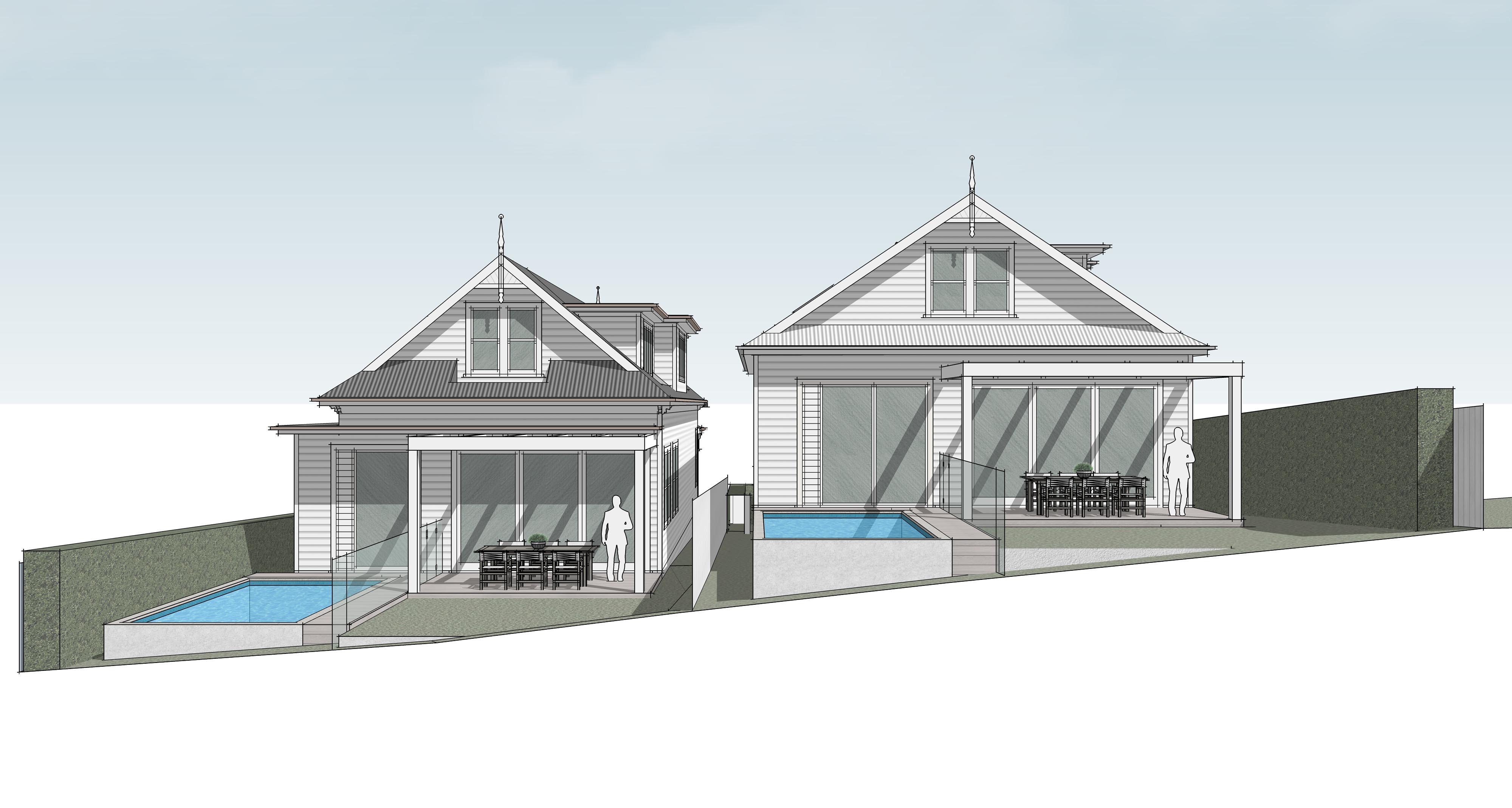 Render of Clarence St House - front