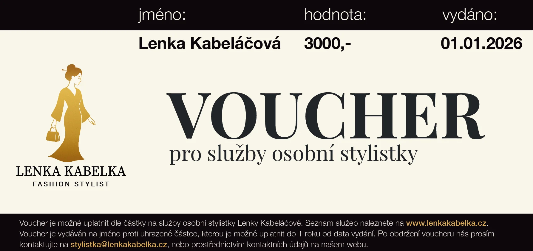 Lenka Kabeláčová voucher