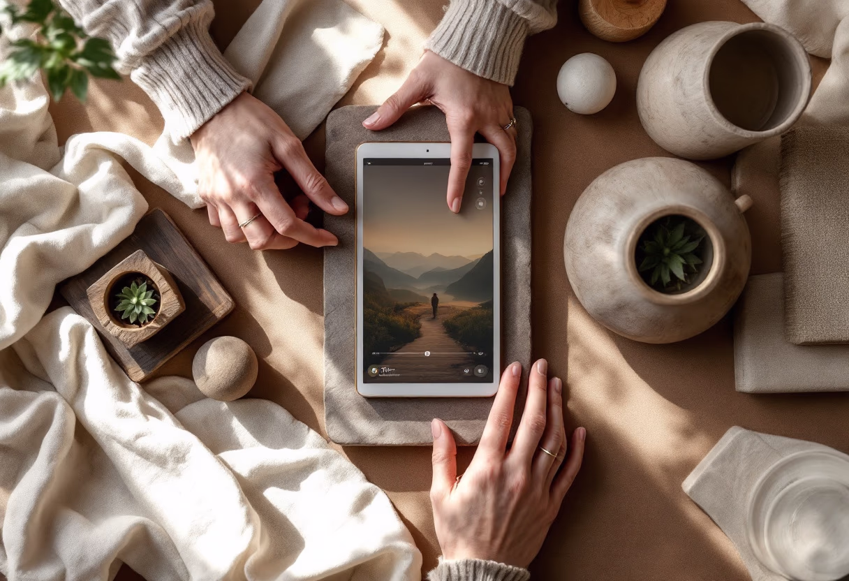 image of travel tech demonstration at a fair