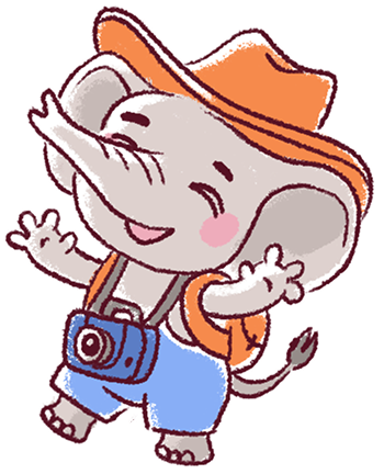 El the Elephant, the main character of the Elody music learning app, happily celebrating children’s progress and musical achievements.