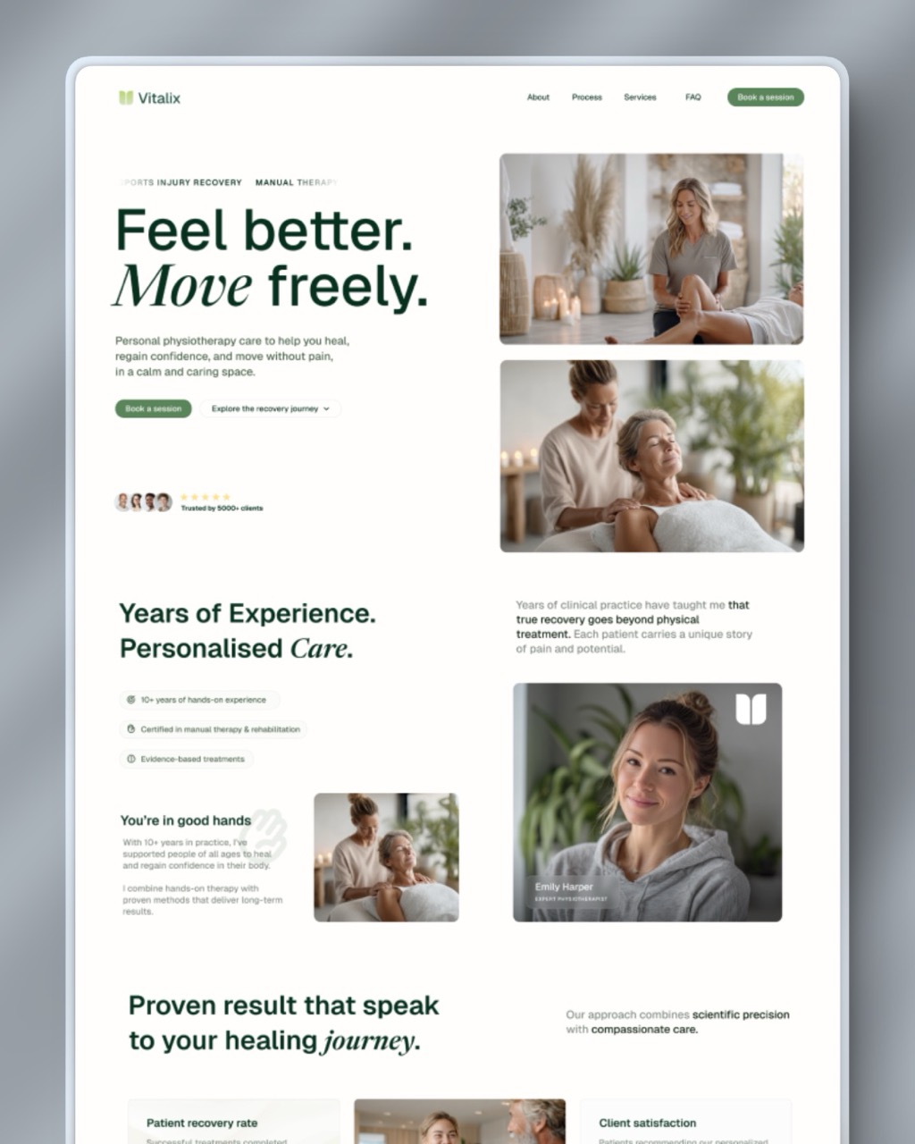 Vitalix - Physiotherapist Landing Template