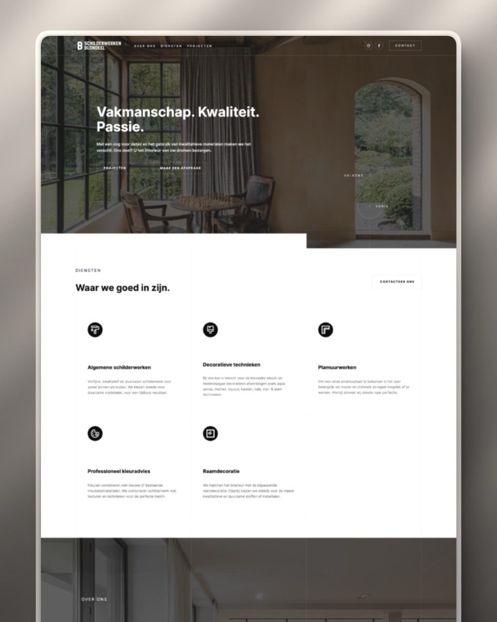 Blondeel - service portfolio site