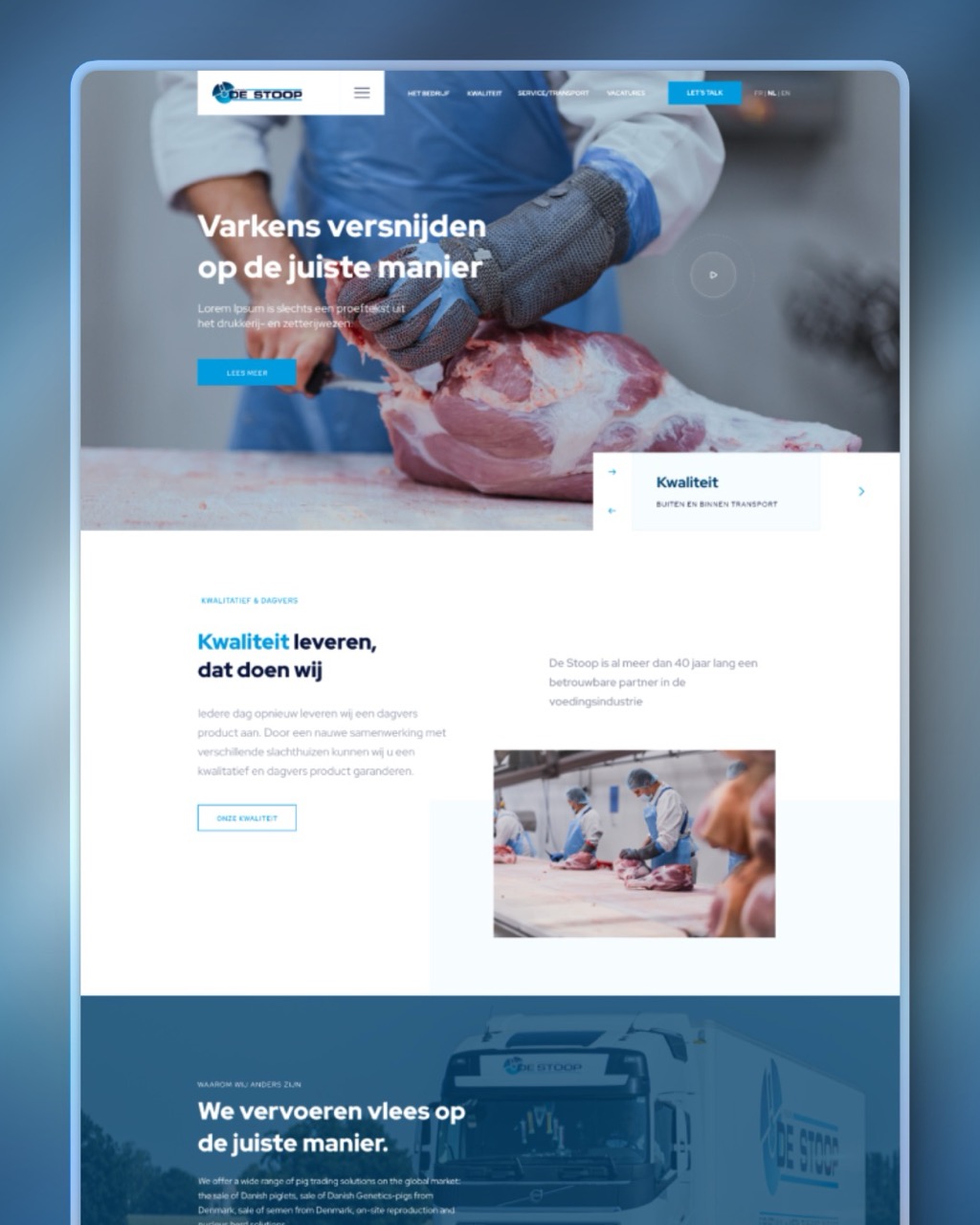 De Stoop - Pork cutting specialist site