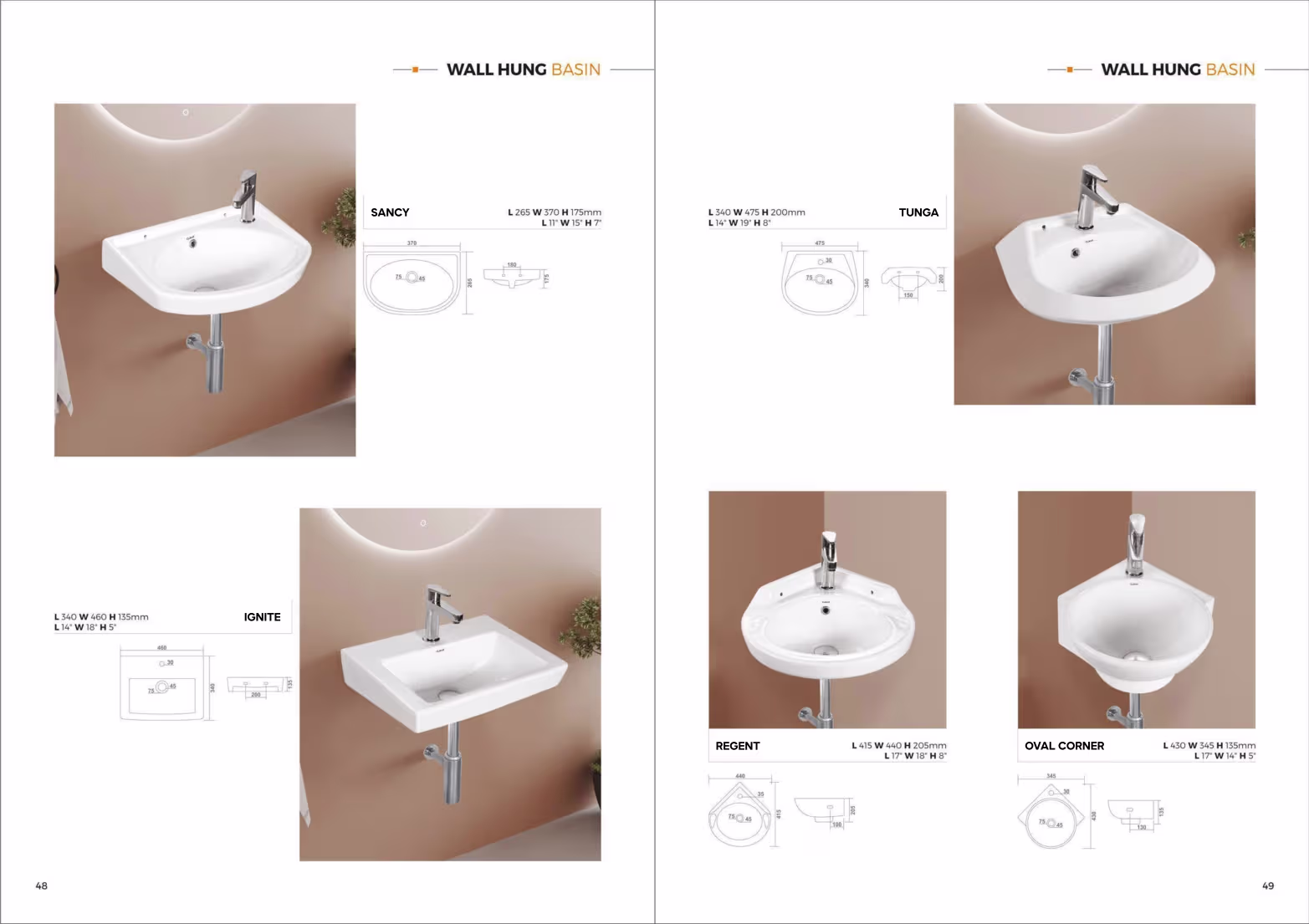 Wall Hung Basin