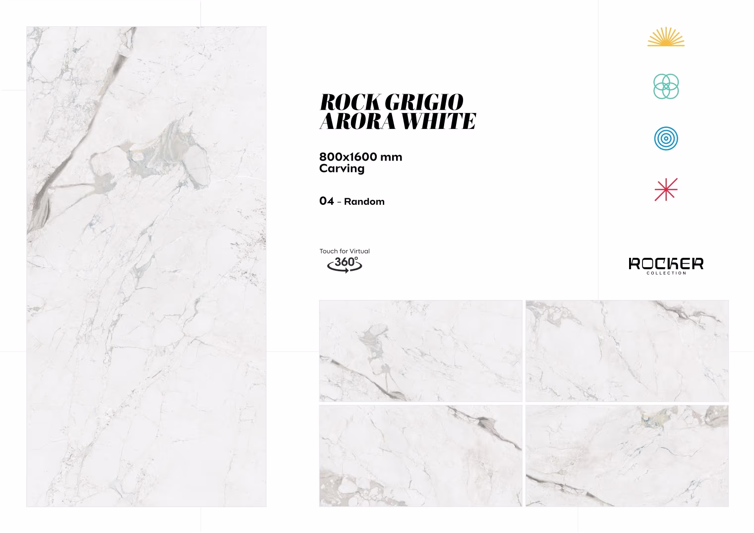 Rock Grigio Arora White
