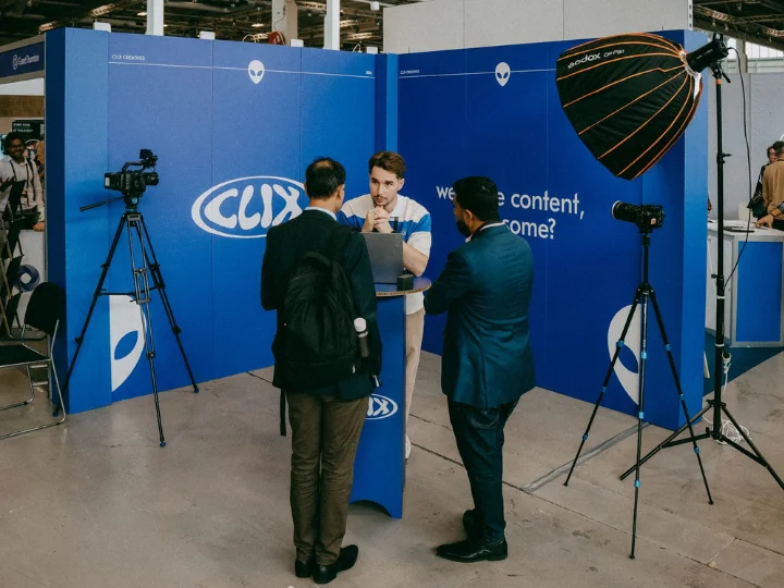 Brand video production setup on location in Copenhagen capturing corporate communication