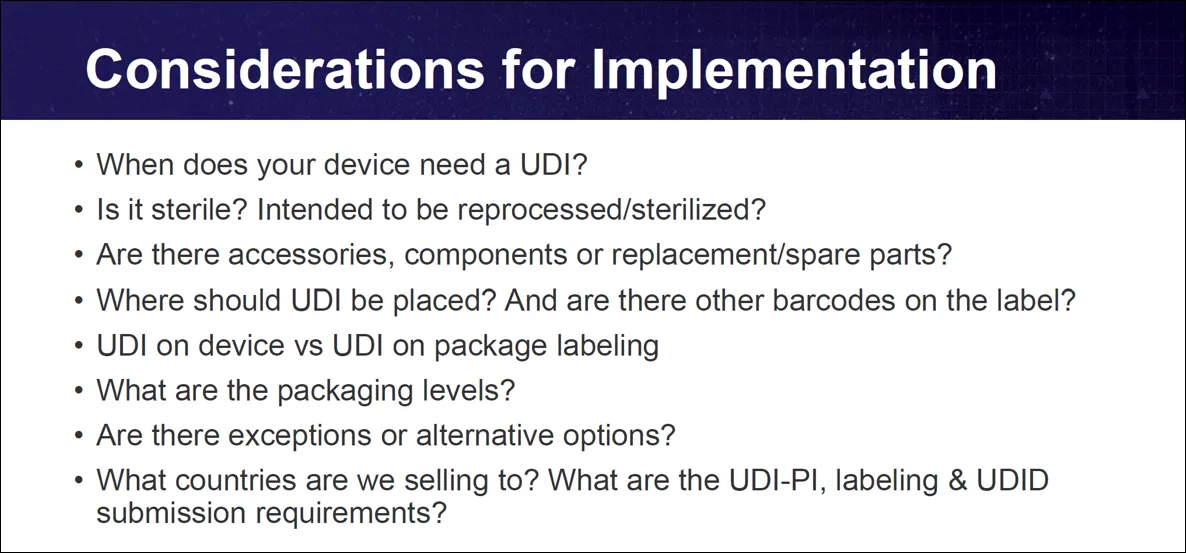 Figure 6 Considerations for Implementation
