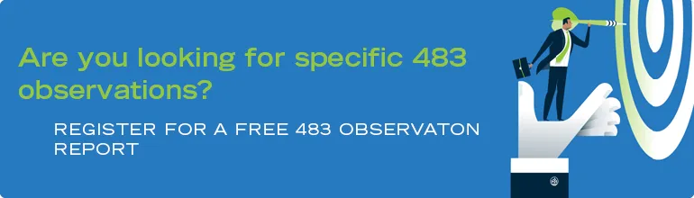 483 observations report - specific observations