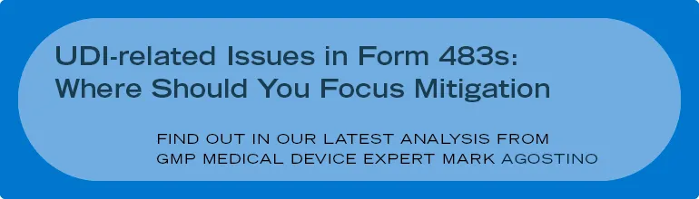 UDI Form 483s analysis
