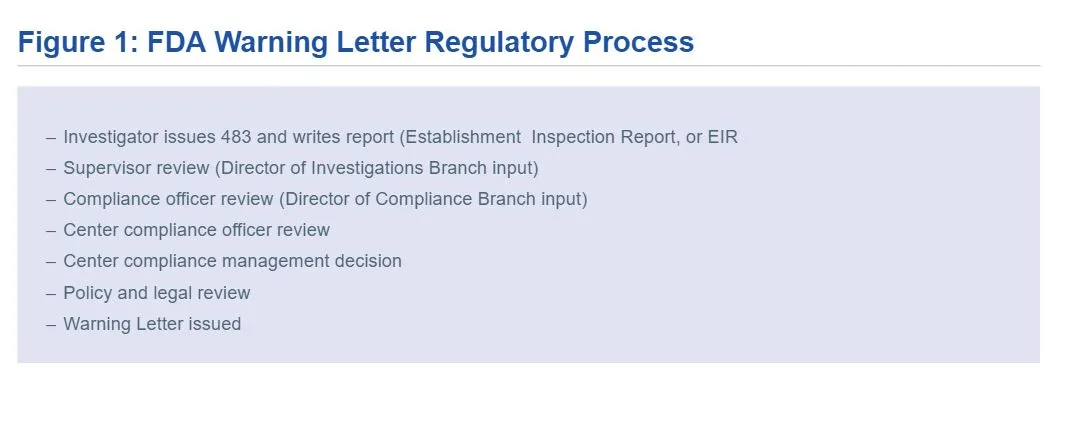 FIGURE 1 | FDA Warning Letter Regulatory Process