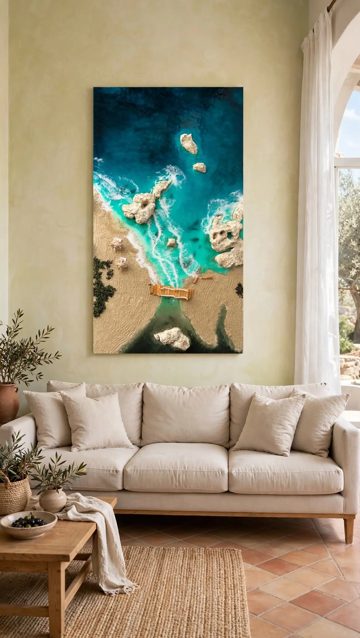 Laguna Beach - Quadro Resina 60x120cm