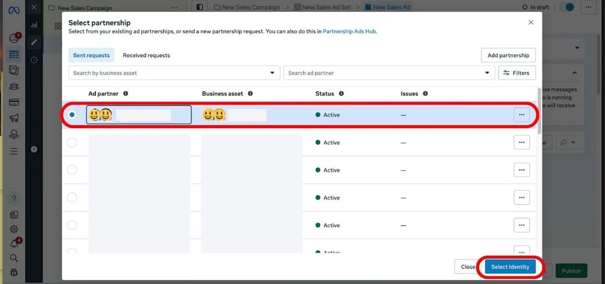Step 7 - choose the creator/influencer