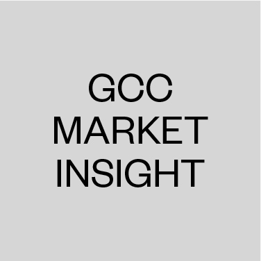 Text reading 'GCC MARKET INSIGHT' in black capital letters on a light gray background.