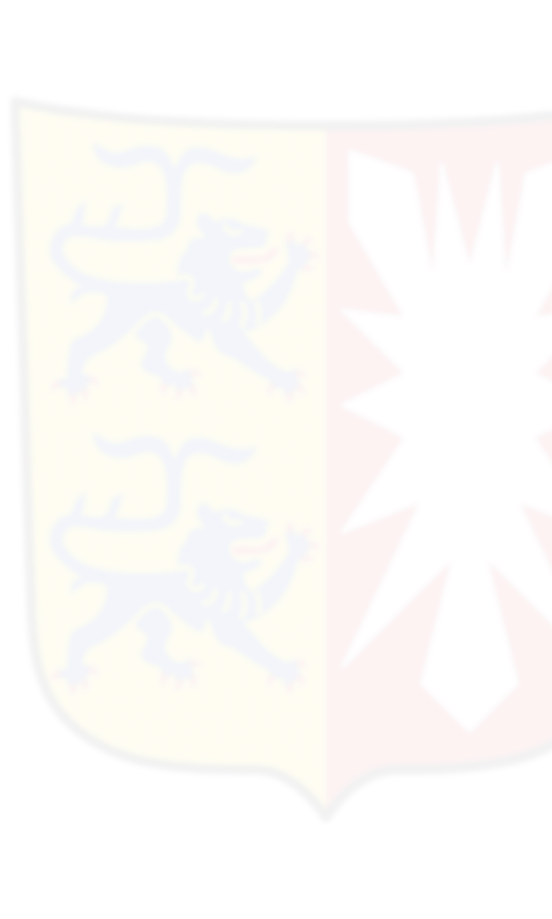 Wappen von Schleswig-Holstein, links zwei blaue Löwen auf gelbem Grund, rechts ein weißer Nesselblatt-Silhouette auf rotem Grund.