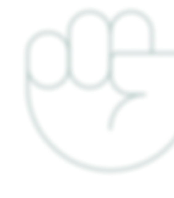 Ein handgezeichnetes, stilisiertes Symbol einer geballten Faust in grüner Linie.