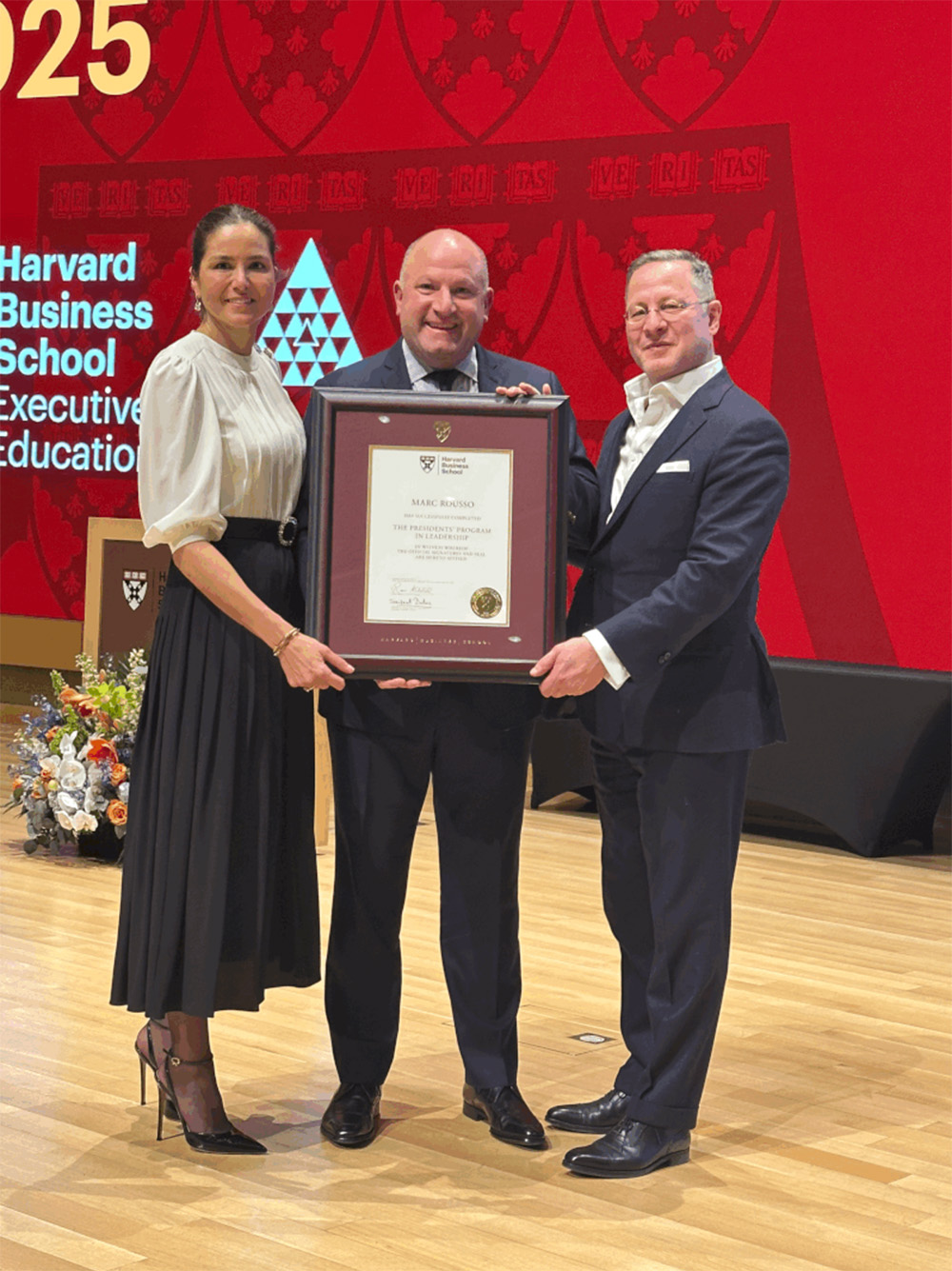 Marc Rousso at his graduation ceremony YPO President Program Harvard Business School 2025