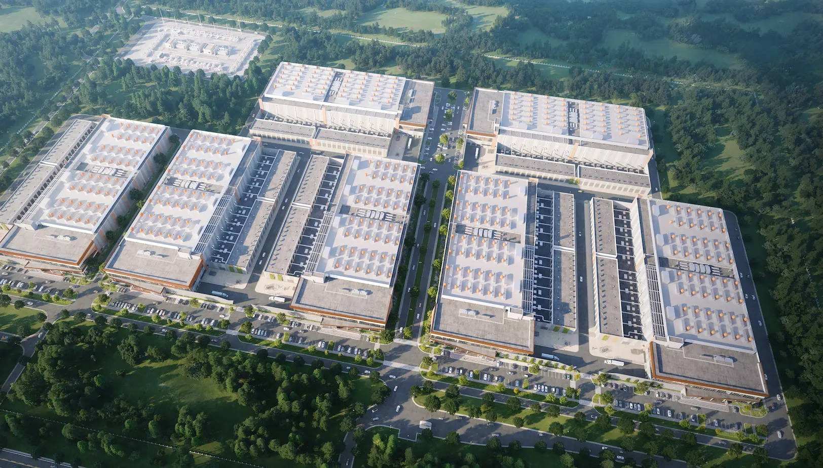 Data center rendering for Brandon, Mississippi