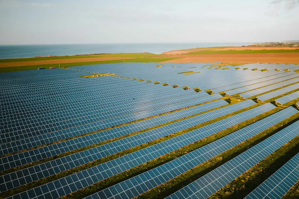 Solar farm near the coast for hyperscale data centers